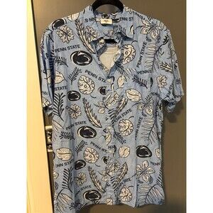 Penn State Nittany Lions Wes & Willy size Medium Vintage Floral Button-Up Shirt